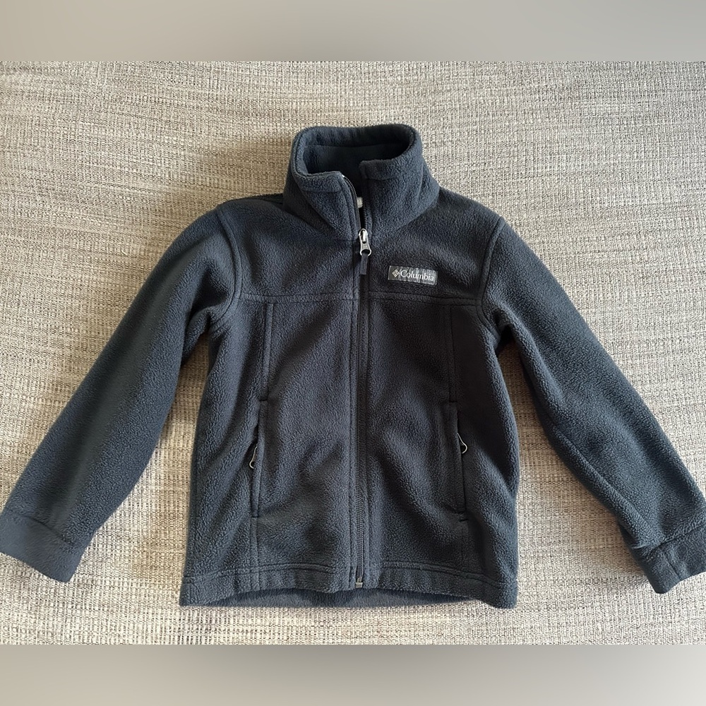 💯 Authentic Columbia Like New Black Fleece Jacket Toddler Size XXS 4/5